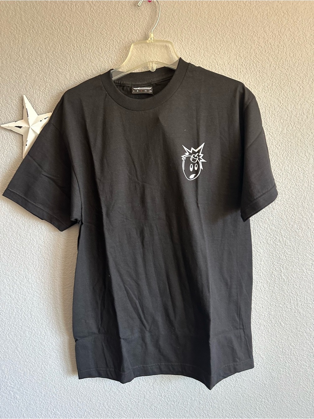 The Hundreds Black Tee with White Adam Bomb Graphic Logo